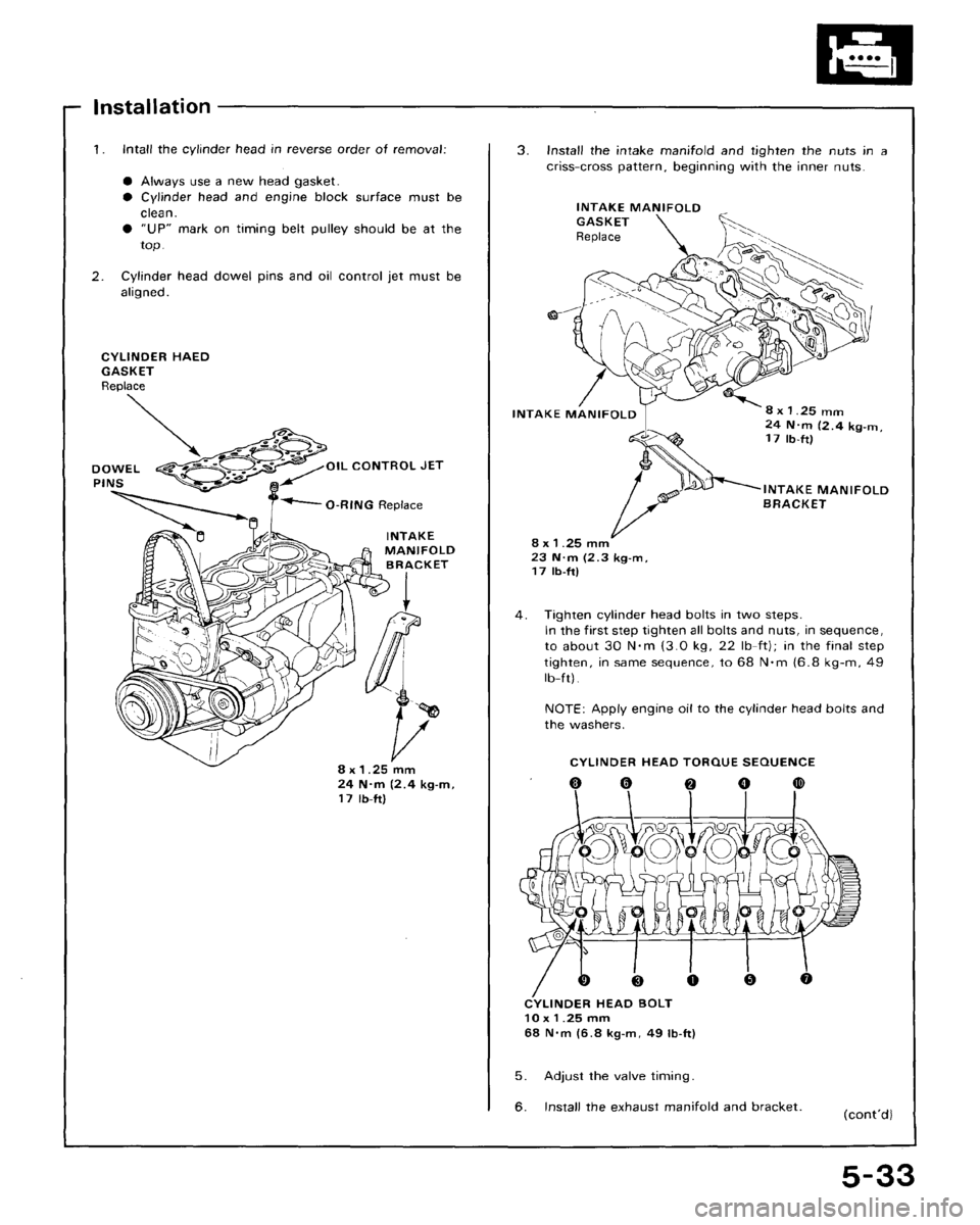 HONDA CRX 1988 2.G Workshop Manual HONDA CRX 1988 2.G Workshop Manual