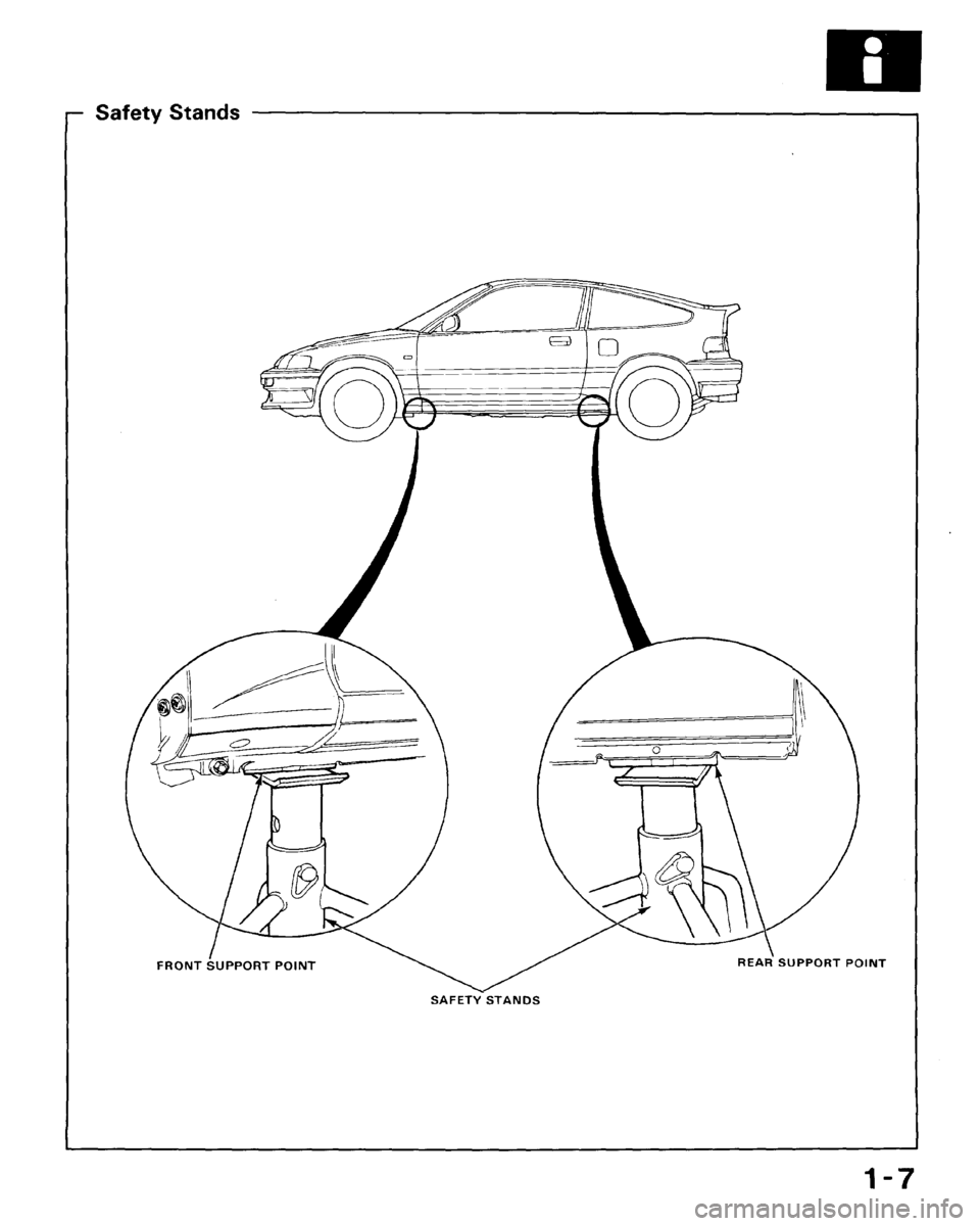HONDA CRX 1988 2.G Owners Manual HONDA CRX 1988 2.G Owners Manual