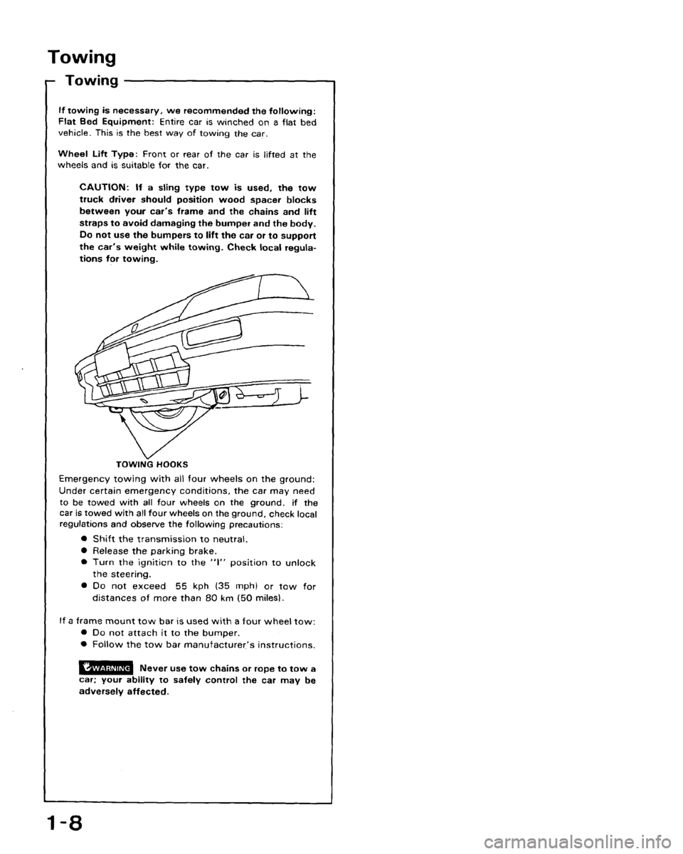 HONDA CRX 1988 2.G Owners Manual HONDA CRX 1988 2.G Owners Manual