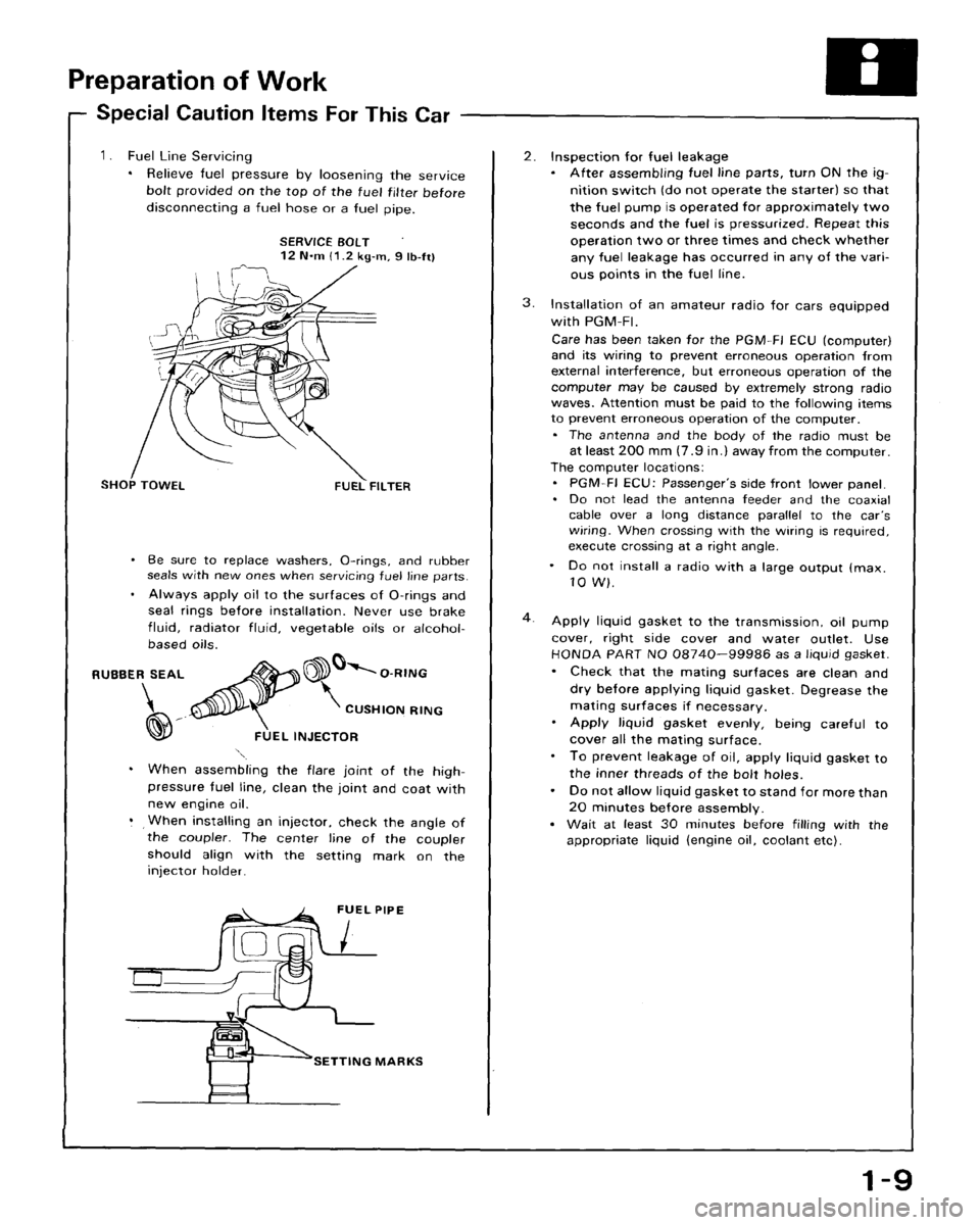 HONDA CRX 1988 2.G Owners Manual HONDA CRX 1988 2.G Owners Manual