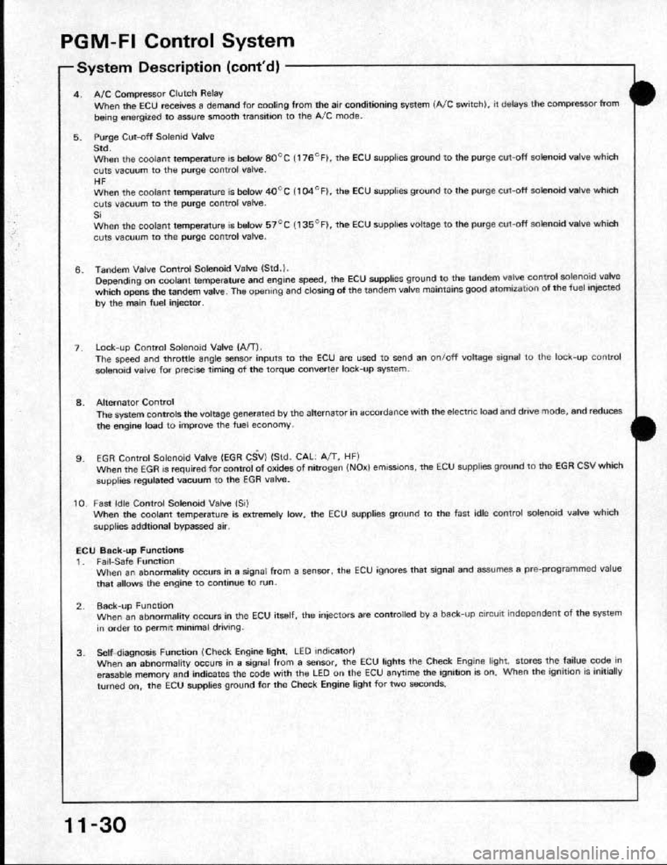 HONDA CRX 1991 2.G Workshop Manual HONDA CRX 1991 2.G Workshop Manual