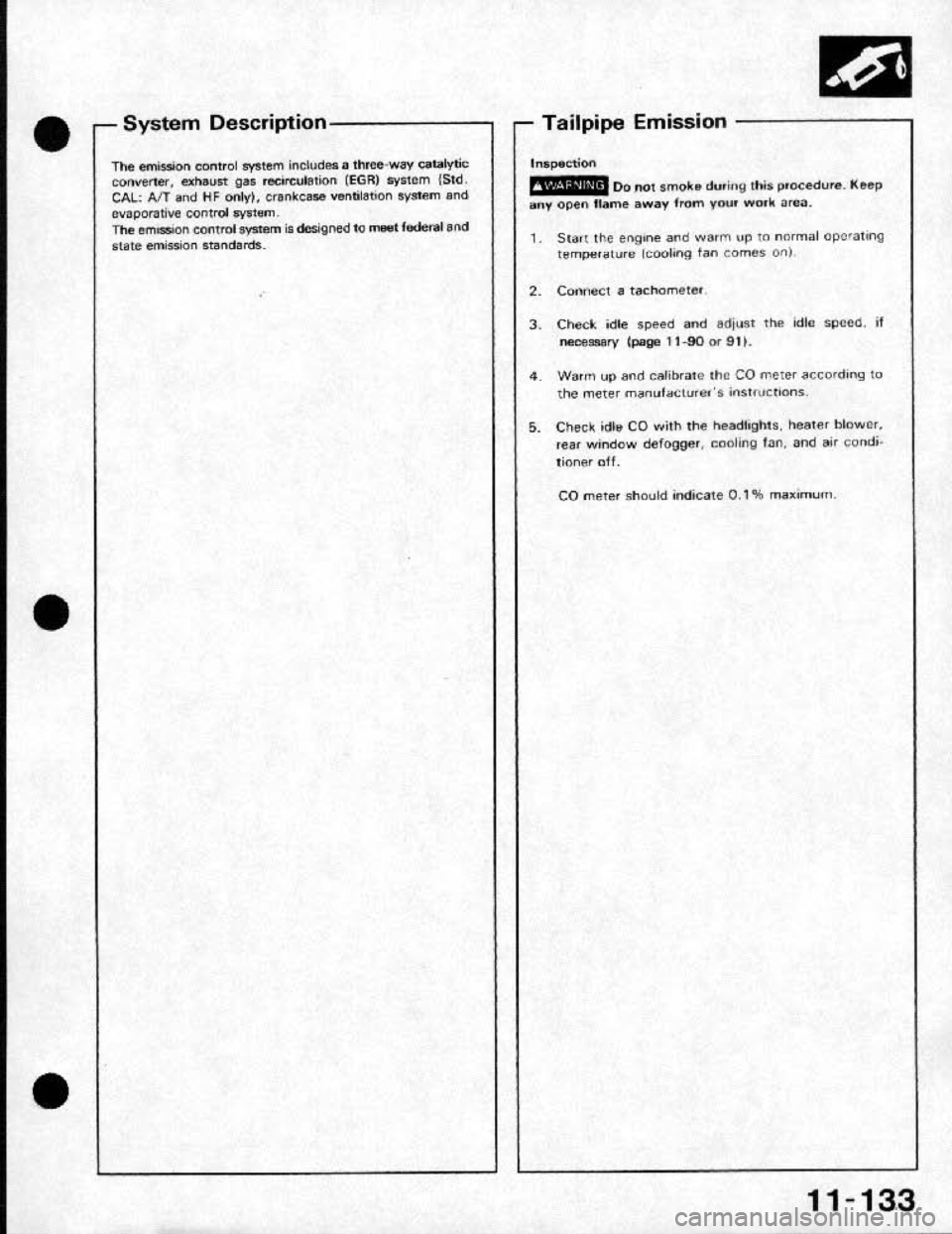 HONDA CRX 1991 2.G Workshop Manual HONDA CRX 1991 2.G Workshop Manual