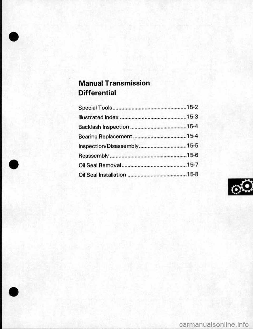 HONDA CRX 1991 2.G Workshop Manual HONDA CRX 1991 2.G Workshop Manual