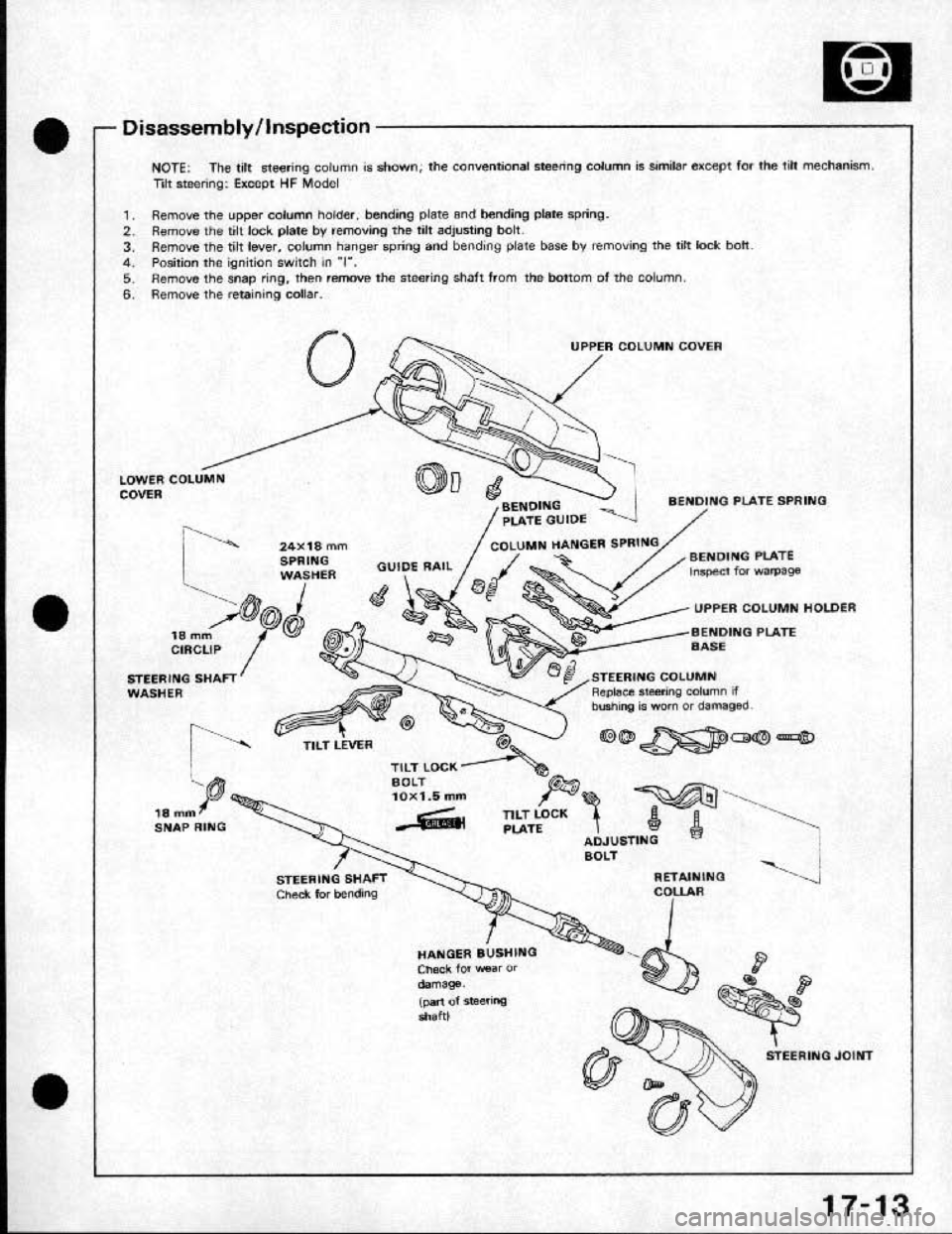 HONDA CRX 1991 2.G Workshop Manual HONDA CRX 1991 2.G Workshop Manual