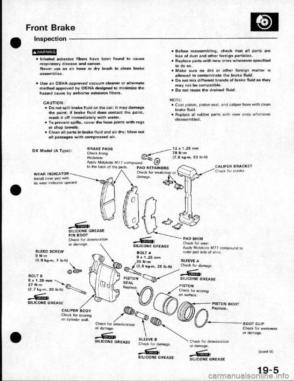HONDA CRX 1991 2.G Workshop Manual 