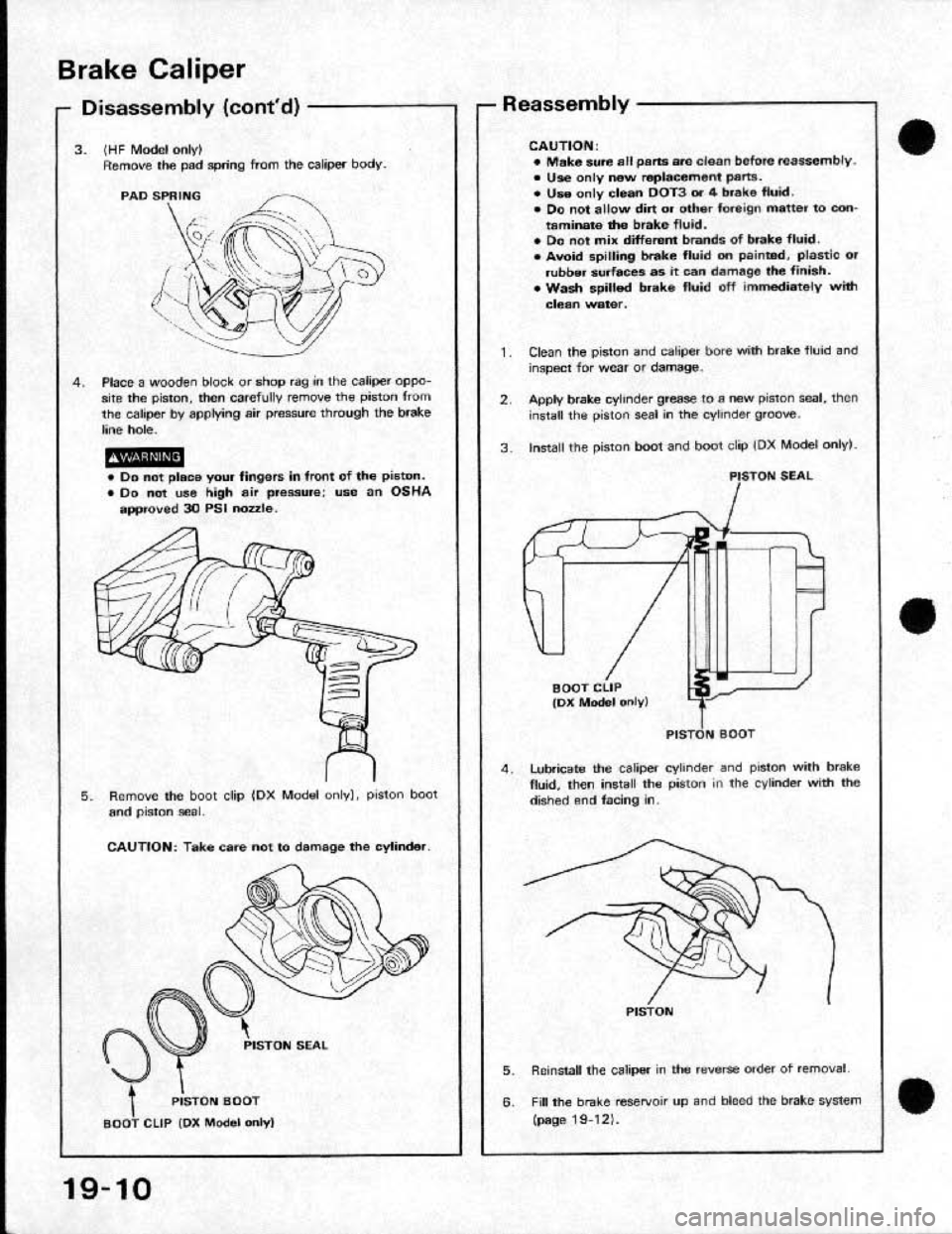 HONDA CRX 1991 2.G Workshop Manual 