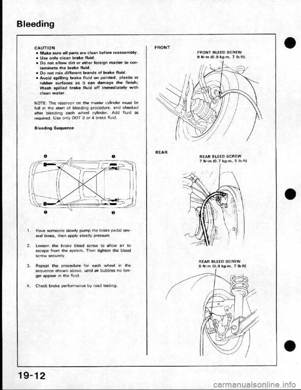 HONDA CRX 1991 2.G Workshop Manual 