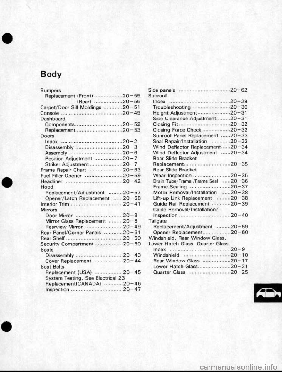 HONDA CRX 1991 2.G Workshop Manual HONDA CRX 1991 2.G Workshop Manual