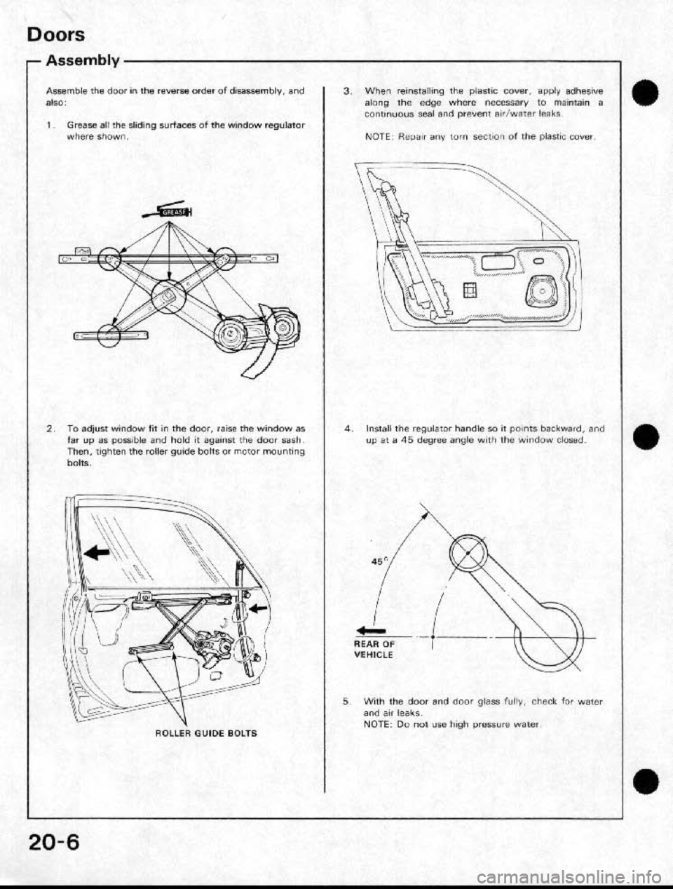 HONDA CRX 1991 2.G Workshop Manual HONDA CRX 1991 2.G Workshop Manual