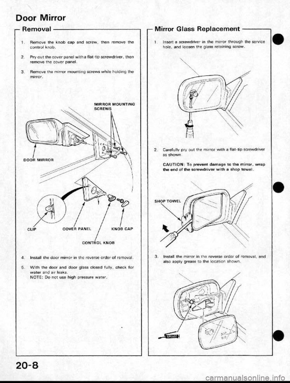 HONDA CRX 1991 2.G Workshop Manual HONDA CRX 1991 2.G Workshop Manual