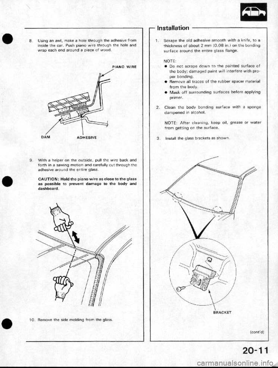 HONDA CRX 1991 2.G Workshop Manual HONDA CRX 1991 2.G Workshop Manual
