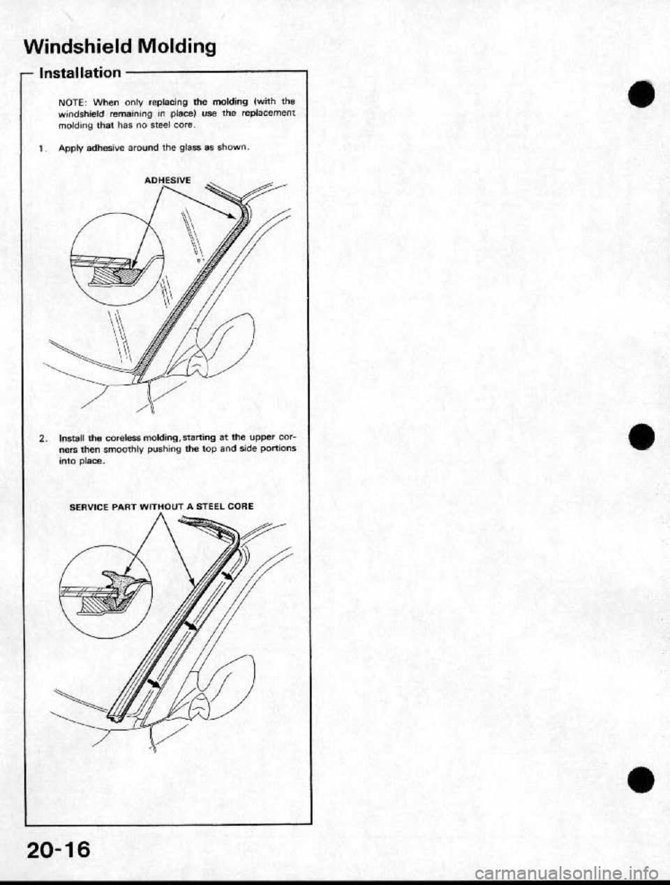 HONDA CRX 1991 2.G Workshop Manual HONDA CRX 1991 2.G Workshop Manual