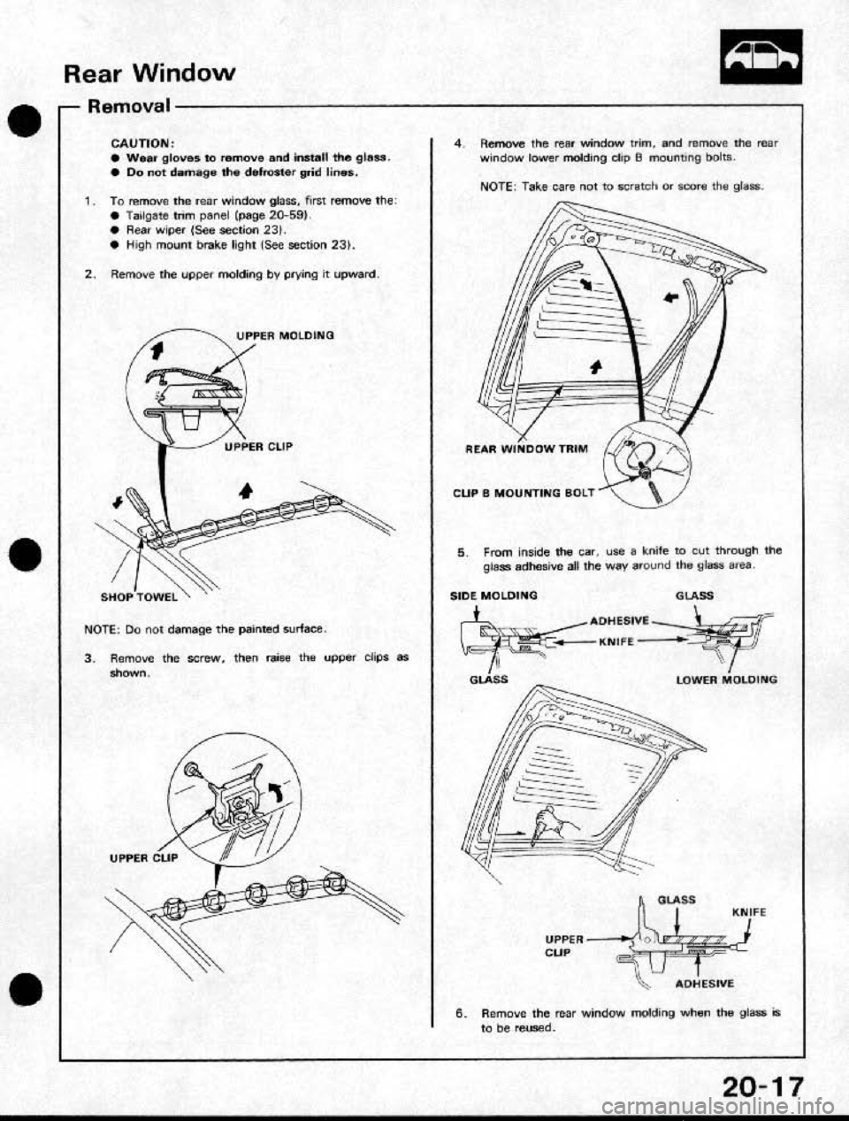 HONDA CRX 1991 2.G Workshop Manual HONDA CRX 1991 2.G Workshop Manual