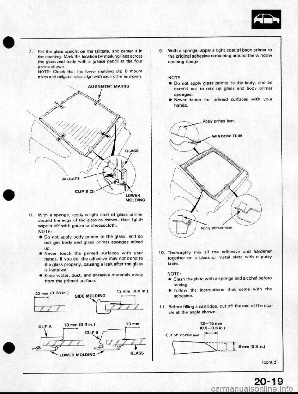 HONDA CRX 1991 2.G Workshop Manual HONDA CRX 1991 2.G Workshop Manual