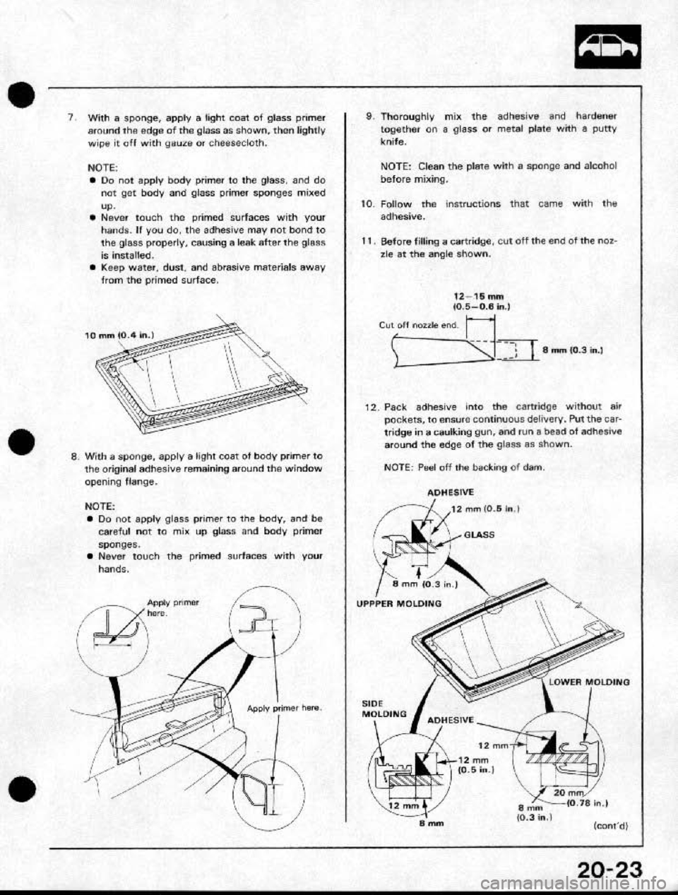 HONDA CRX 1991 2.G Workshop Manual HONDA CRX 1991 2.G Workshop Manual