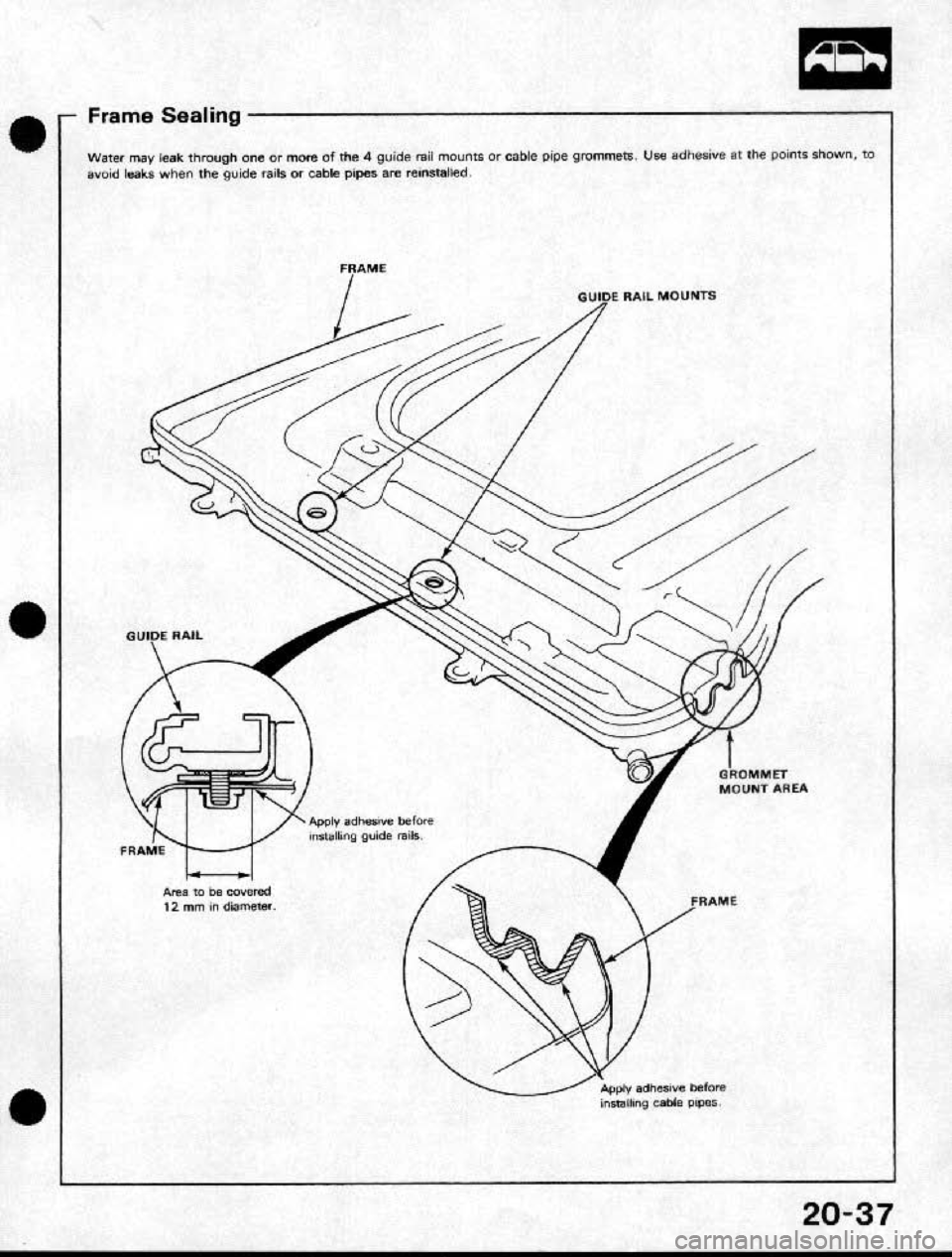 HONDA CRX 1991 2.G Workshop Manual HONDA CRX 1991 2.G Workshop Manual