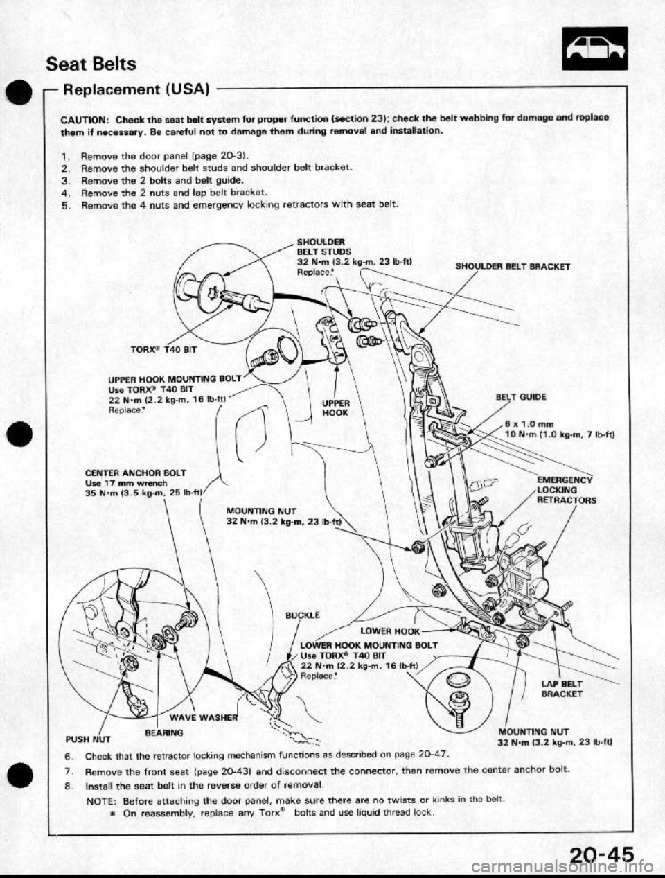 HONDA CRX 1991 2.G Workshop Manual HONDA CRX 1991 2.G Workshop Manual