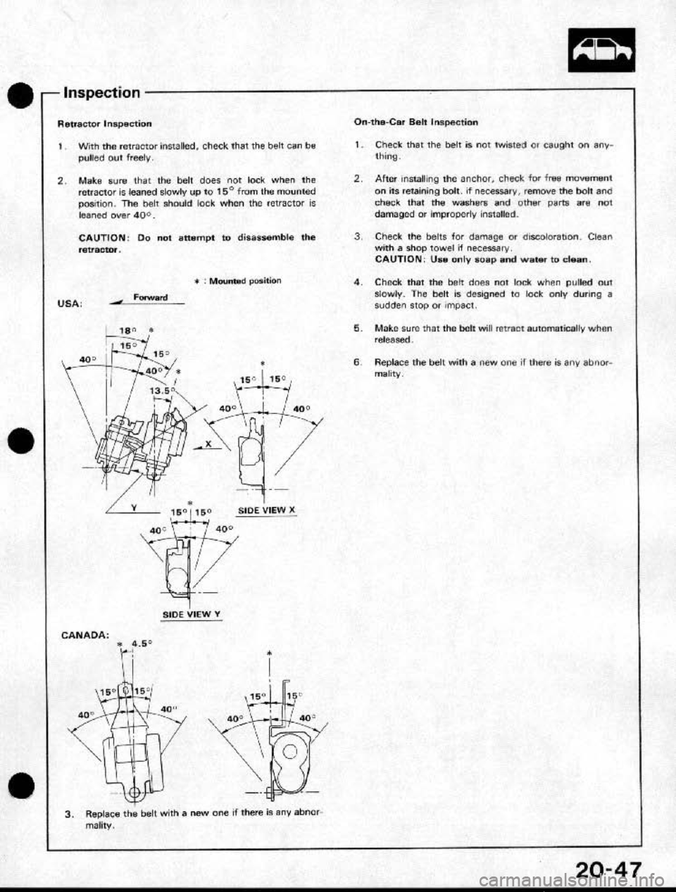 HONDA CRX 1991 2.G Workshop Manual HONDA CRX 1991 2.G Workshop Manual