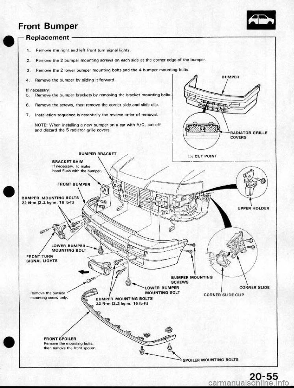 HONDA CRX 1991 2.G Workshop Manual HONDA CRX 1991 2.G Workshop Manual