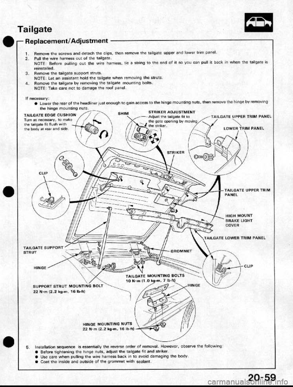 HONDA CRX 1991 2.G Workshop Manual HONDA CRX 1991 2.G Workshop Manual