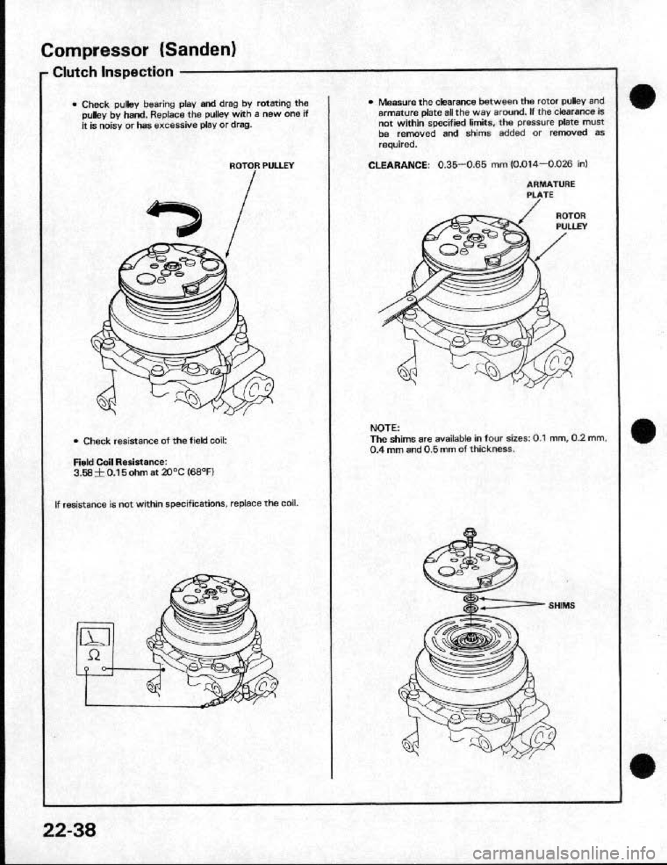 HONDA CRX 1991 2.G Workshop Manual HONDA CRX 1991 2.G Workshop Manual