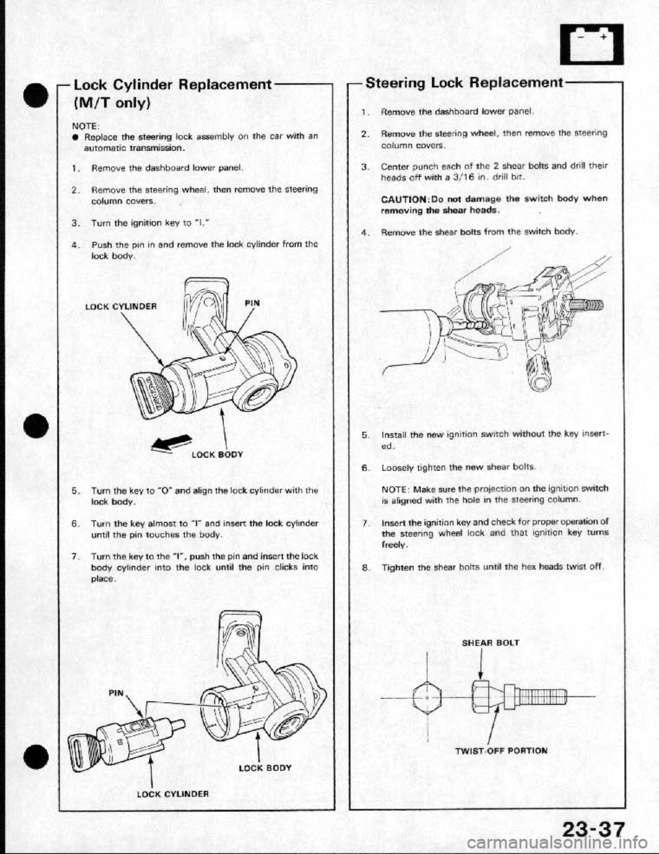 HONDA CRX 1991 2.G Workshop Manual HONDA CRX 1991 2.G Workshop Manual