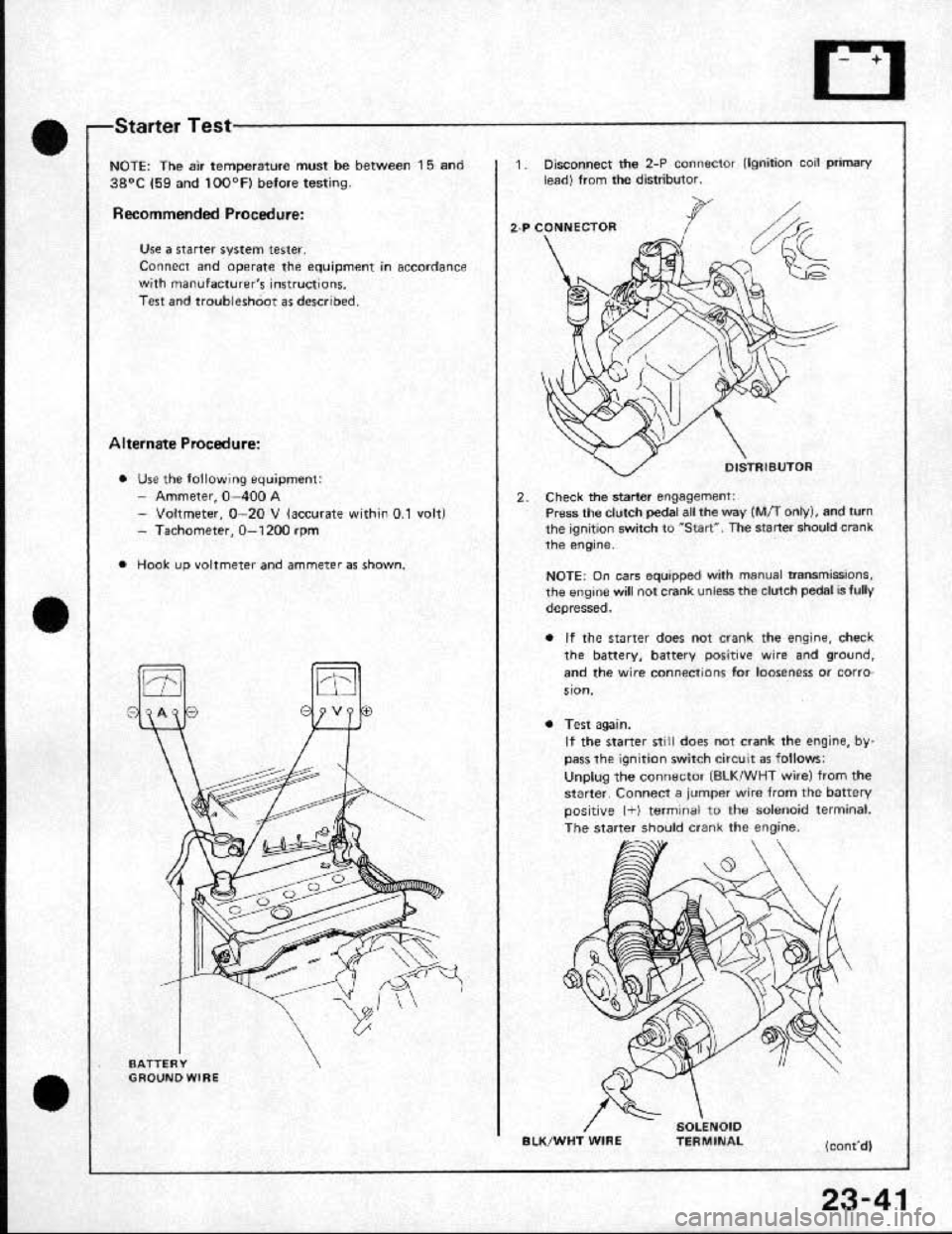 HONDA CRX 1991 2.G Workshop Manual HONDA CRX 1991 2.G Workshop Manual