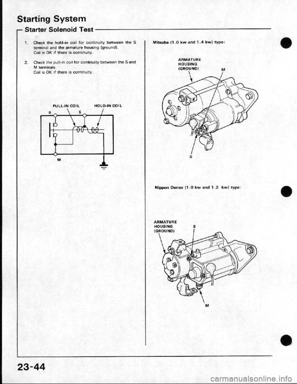 HONDA CRX 1991 2.G Workshop Manual HONDA CRX 1991 2.G Workshop Manual