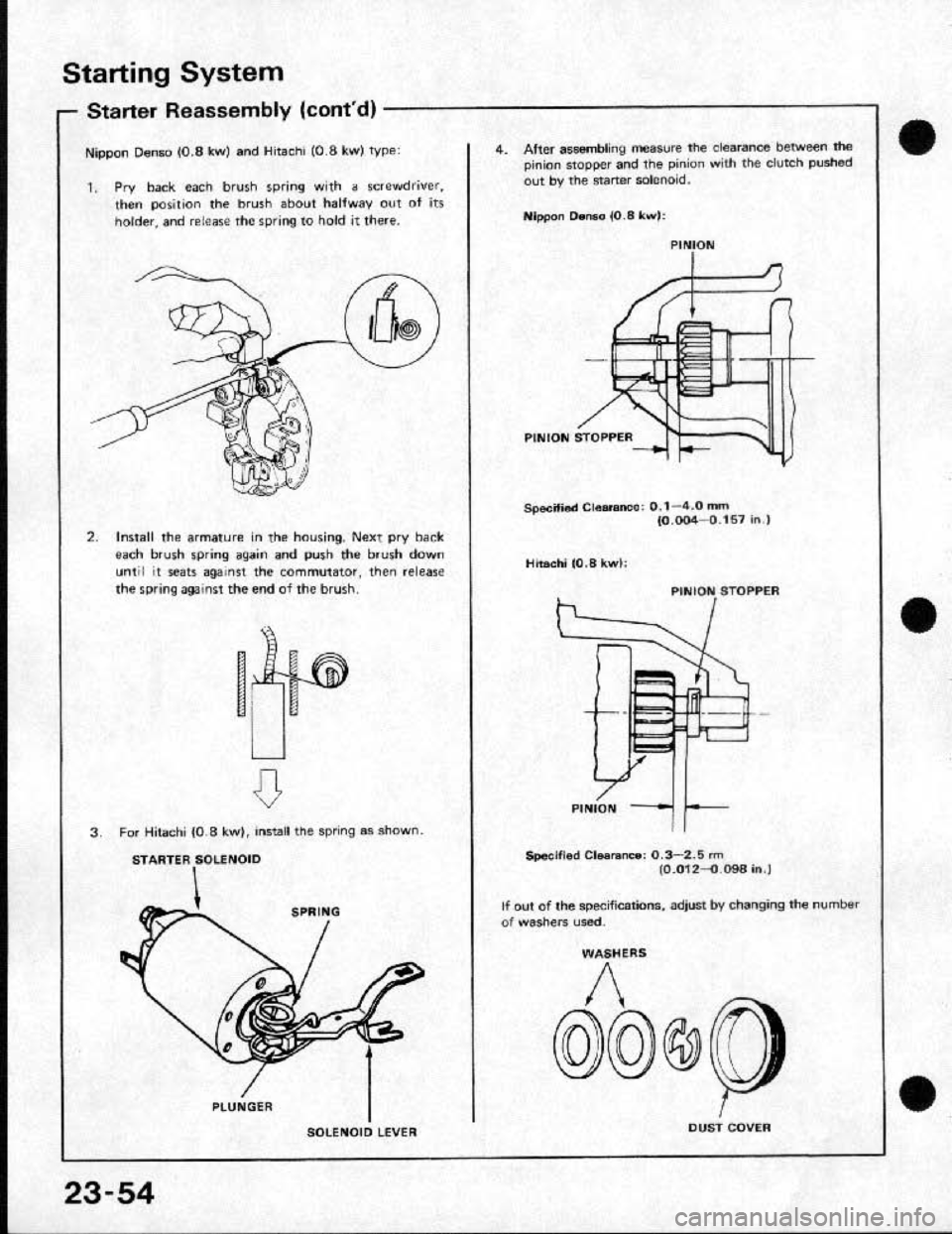 HONDA CRX 1991 2.G Workshop Manual HONDA CRX 1991 2.G Workshop Manual