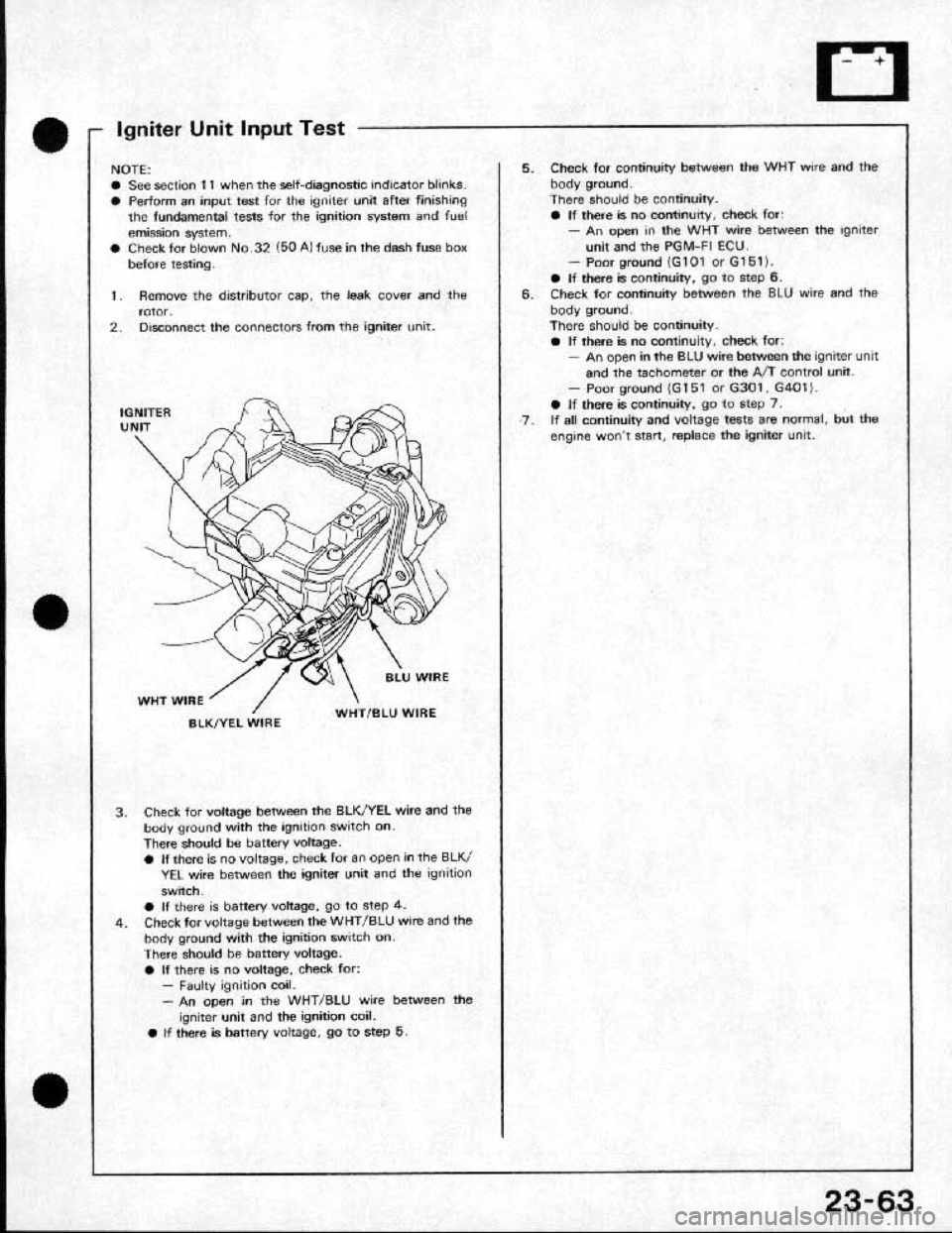 HONDA CRX 1991 2.G Workshop Manual HONDA CRX 1991 2.G Workshop Manual