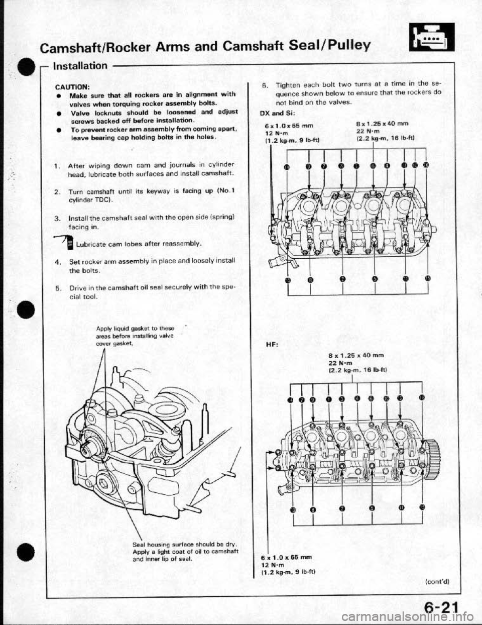 HONDA CRX 1991 2.G Repair Manual HONDA CRX 1991 2.G Repair Manual