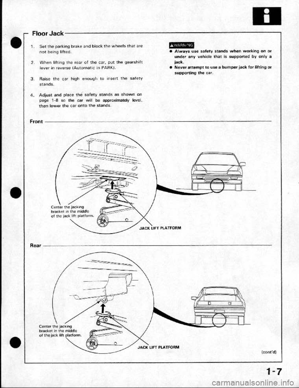 HONDA CRX 1991 2.G Workshop Manual HONDA CRX 1991 2.G Workshop Manual