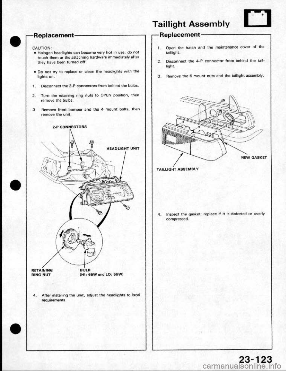 HONDA CRX 1991 2.G Workshop Manual 