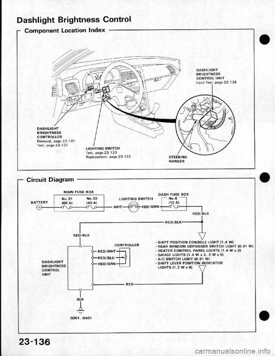 HONDA CRX 1991 2.G Workshop Manual 