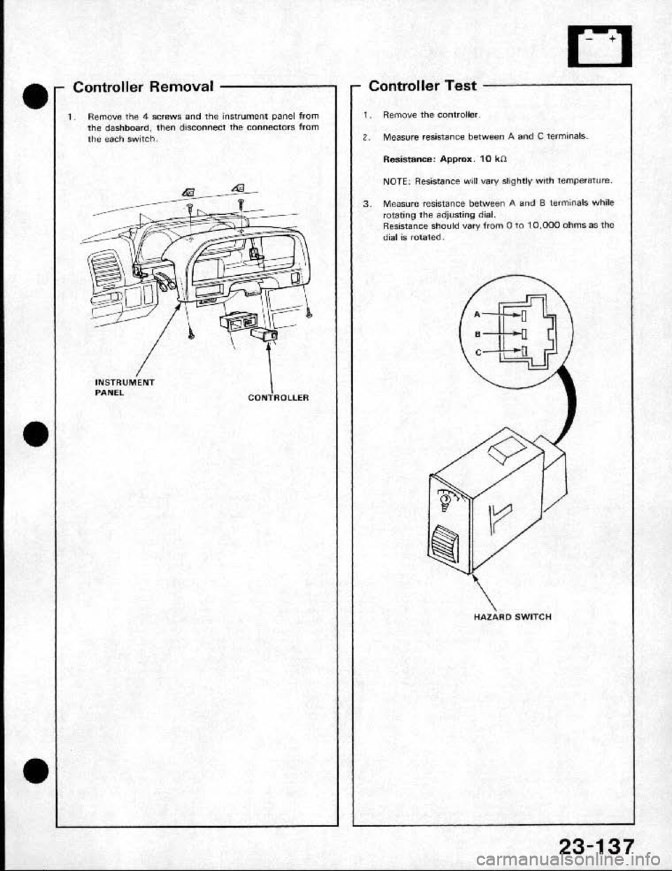 HONDA CRX 1991 2.G Workshop Manual 