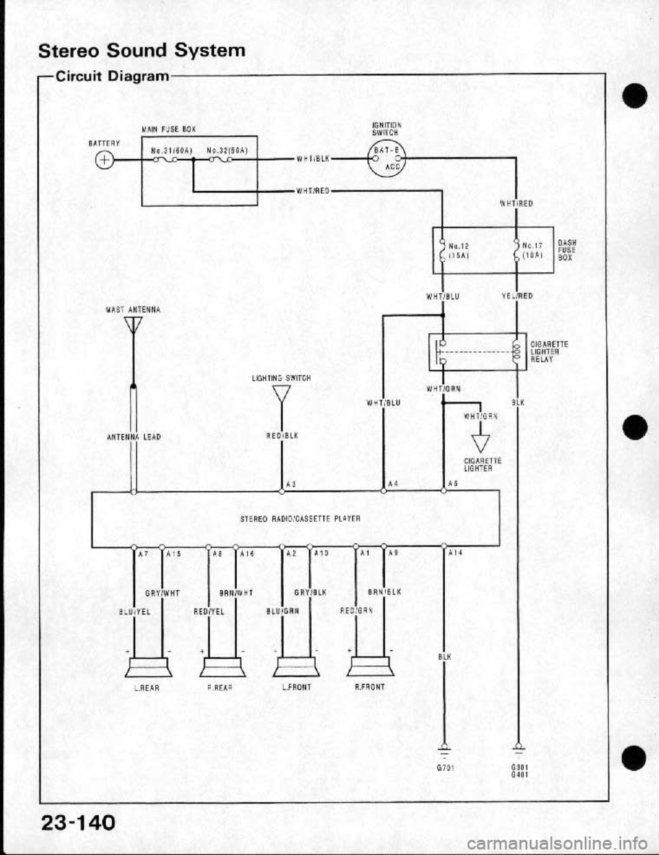 HONDA CRX 1991 2.G Workshop Manual 