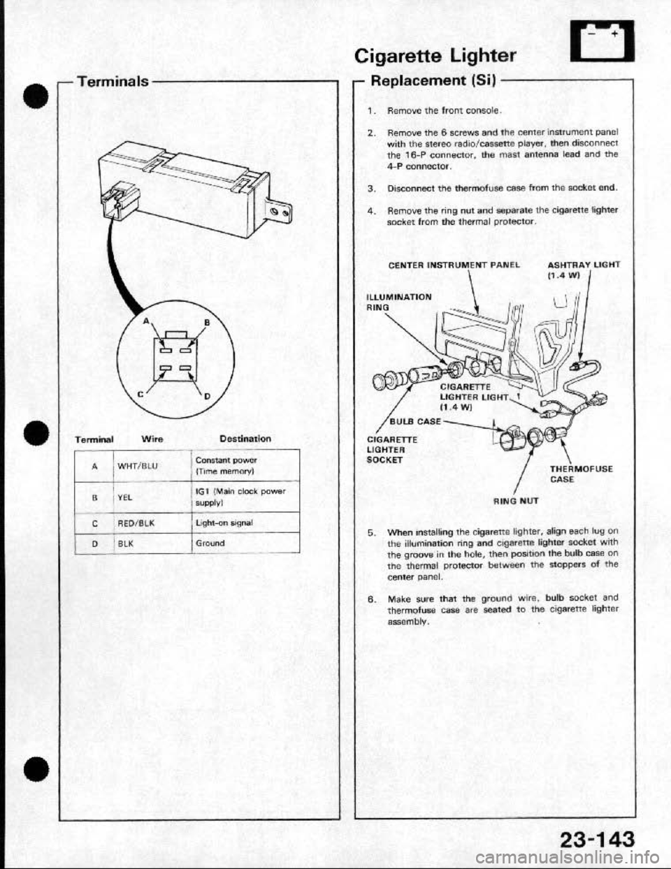 HONDA CRX 1991 2.G Workshop Manual 