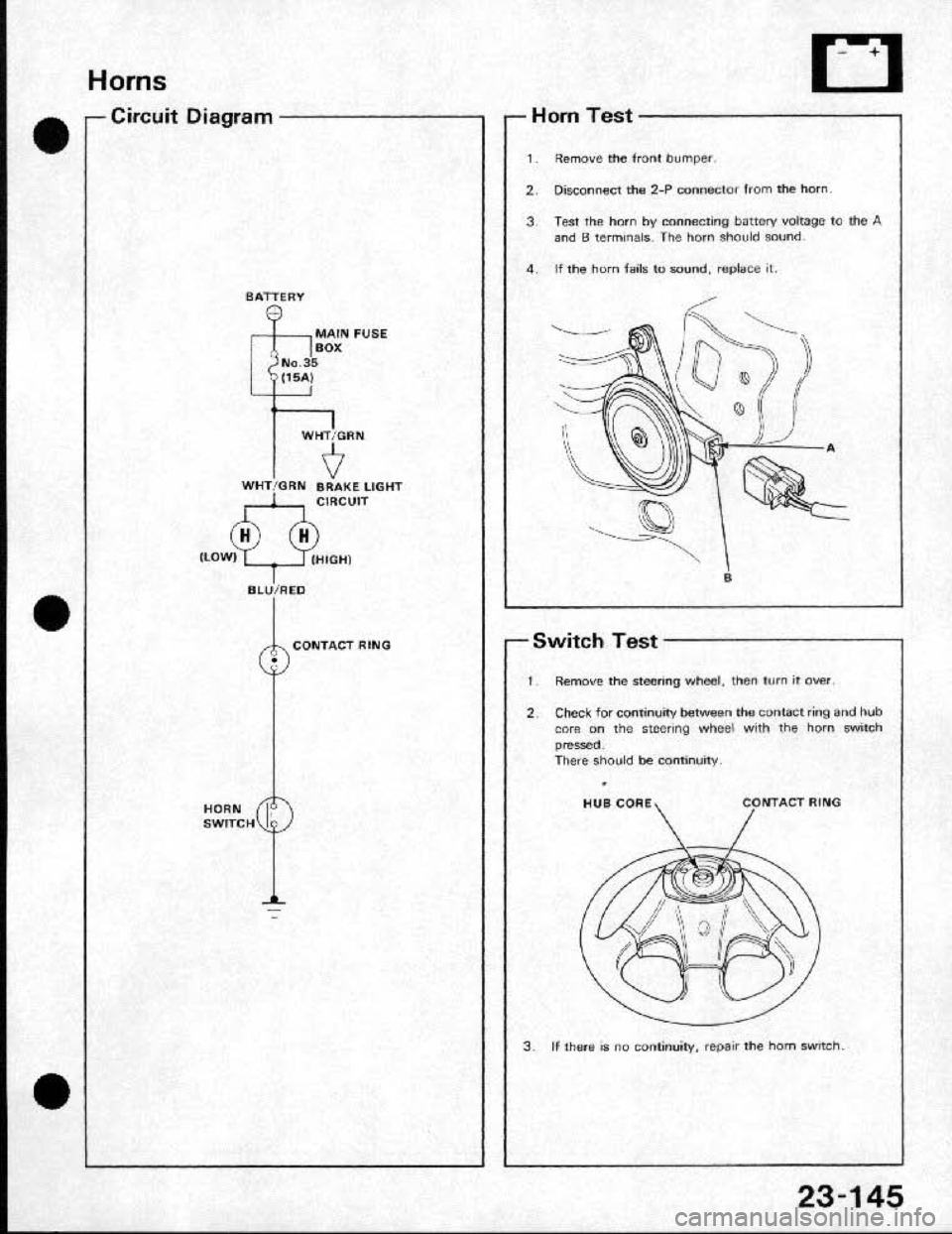 HONDA CRX 1991 2.G Workshop Manual HONDA CRX 1991 2.G Workshop Manual