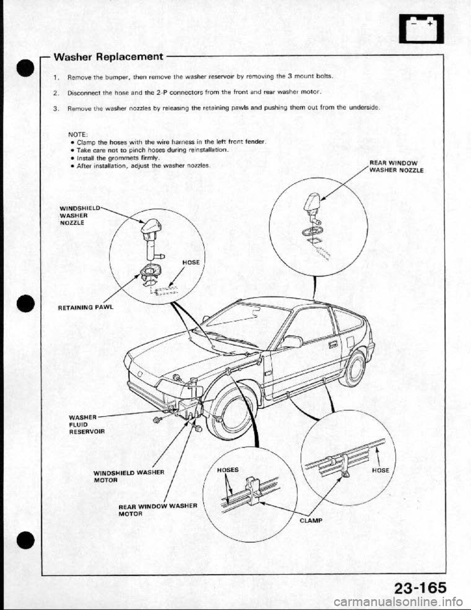 HONDA CRX 1991 2.G Workshop Manual 