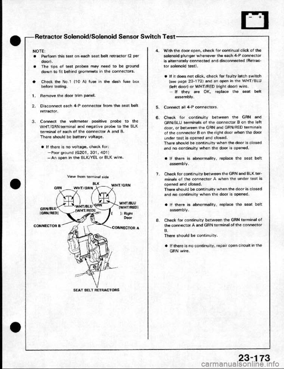 HONDA CRX 1991 2.G Workshop Manual 