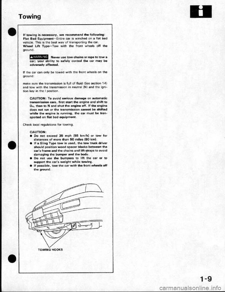 HONDA CRX 1991 2.G Workshop Manual HONDA CRX 1991 2.G Workshop Manual
