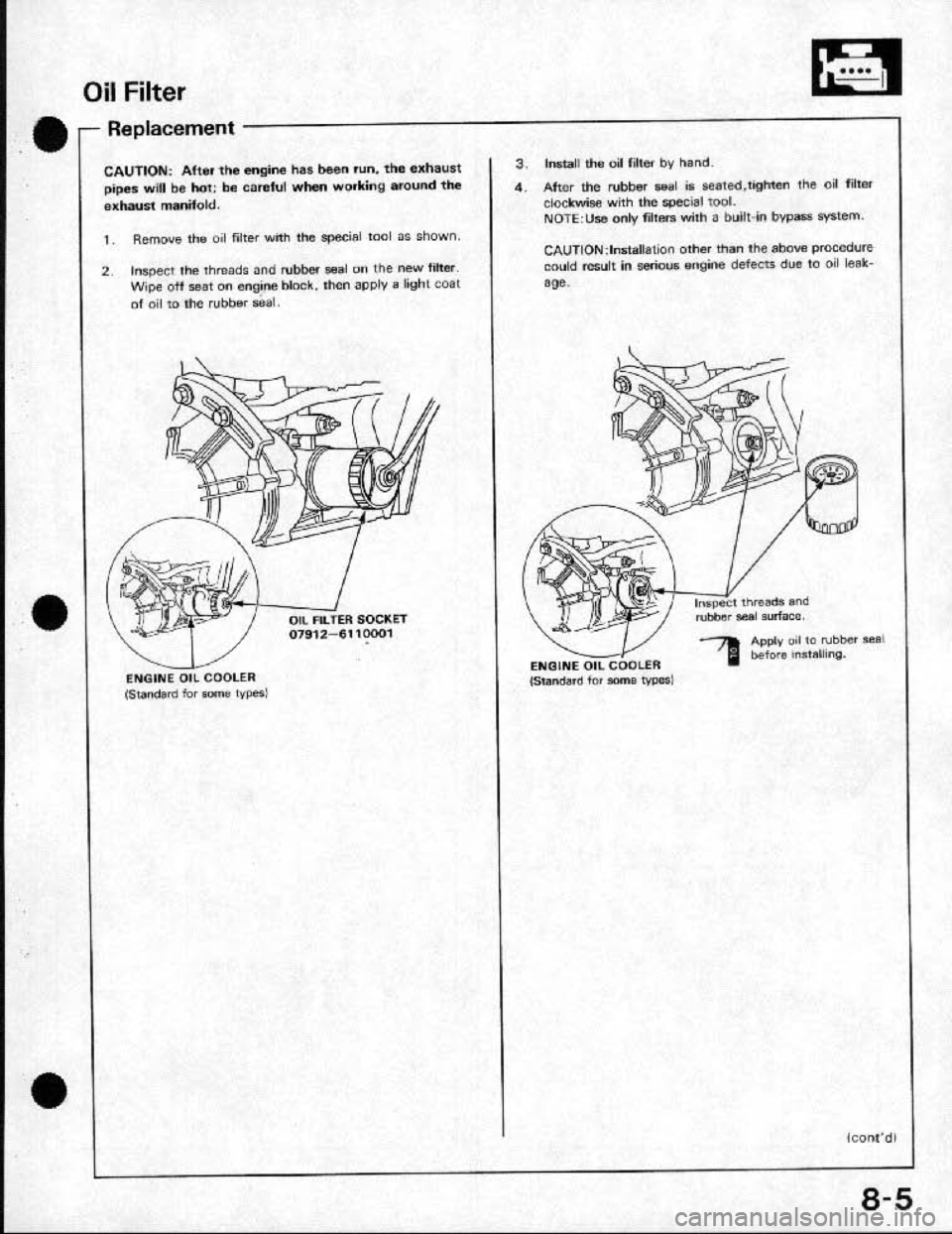 HONDA CRX 1991 2.G Owners Manual 