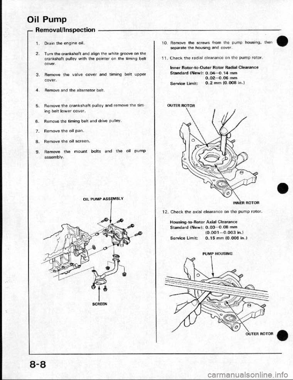 HONDA CRX 1991 2.G Owners Manual 