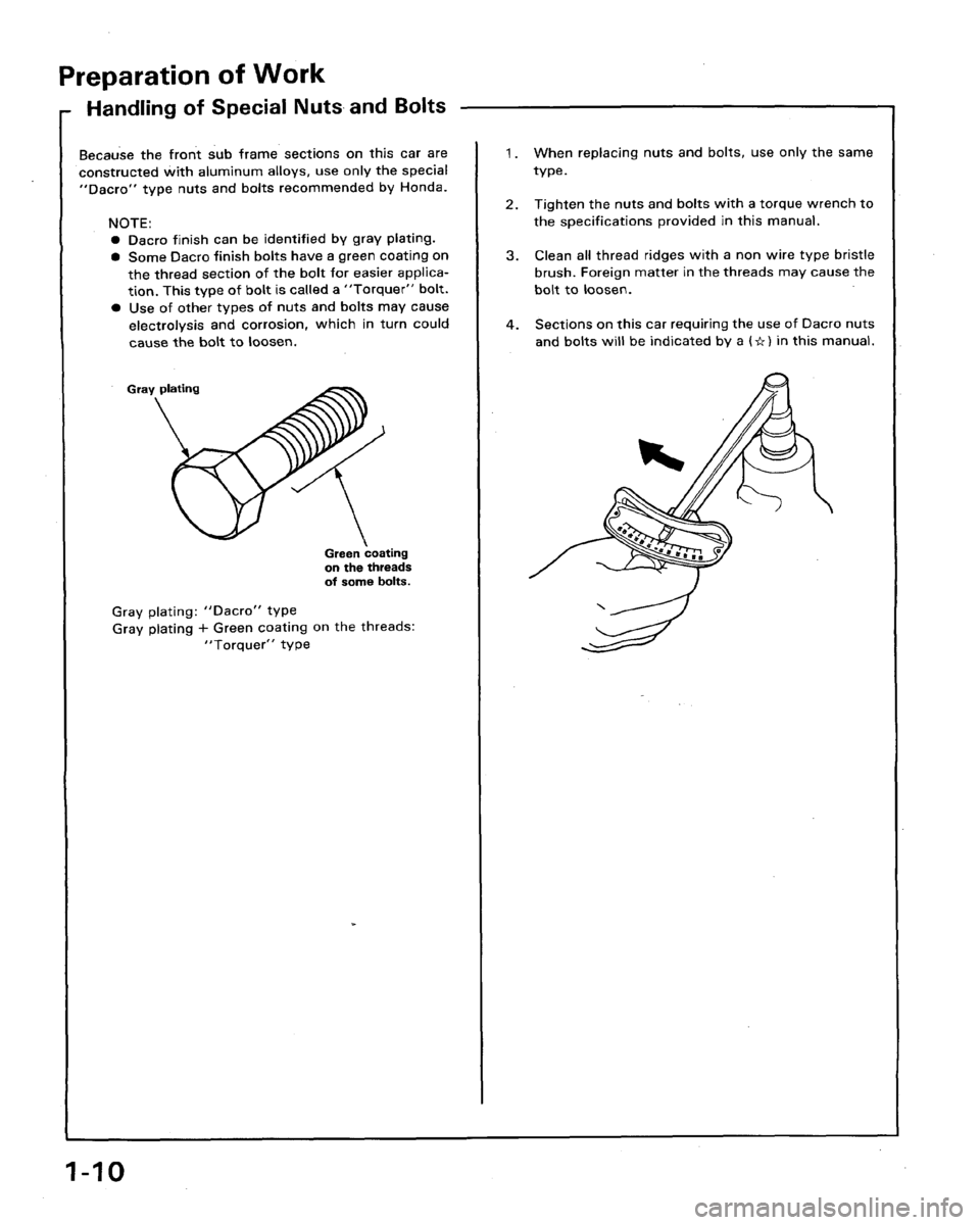 HONDA LEGEND 1991 2.G User Guide 