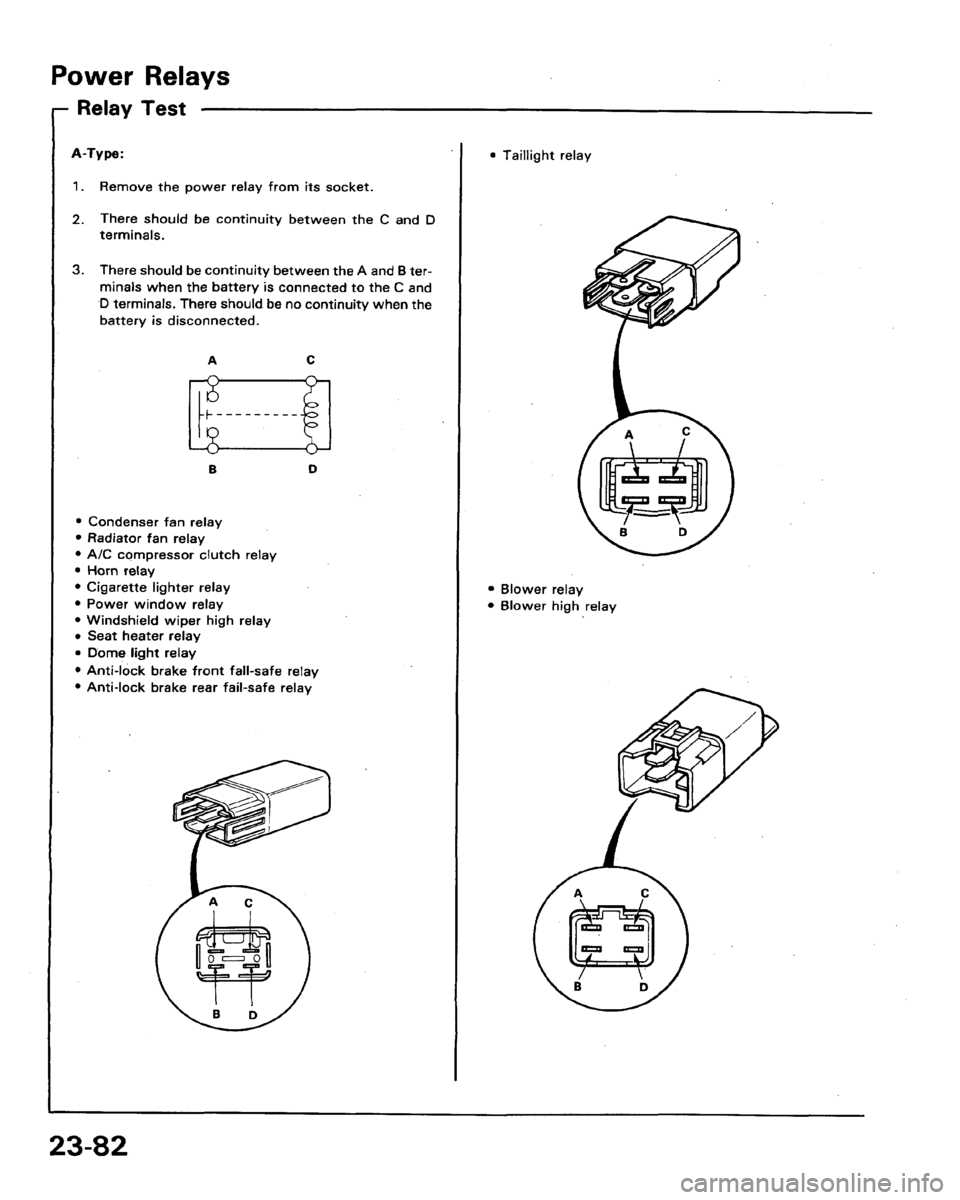 HONDA LEGEND 1991 2.G Workshop Manual 