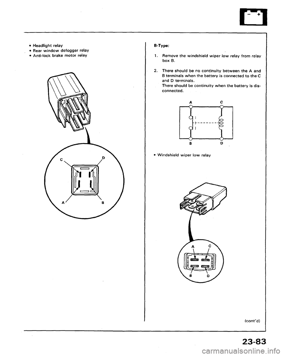 HONDA LEGEND 1991 2.G Workshop Manual 