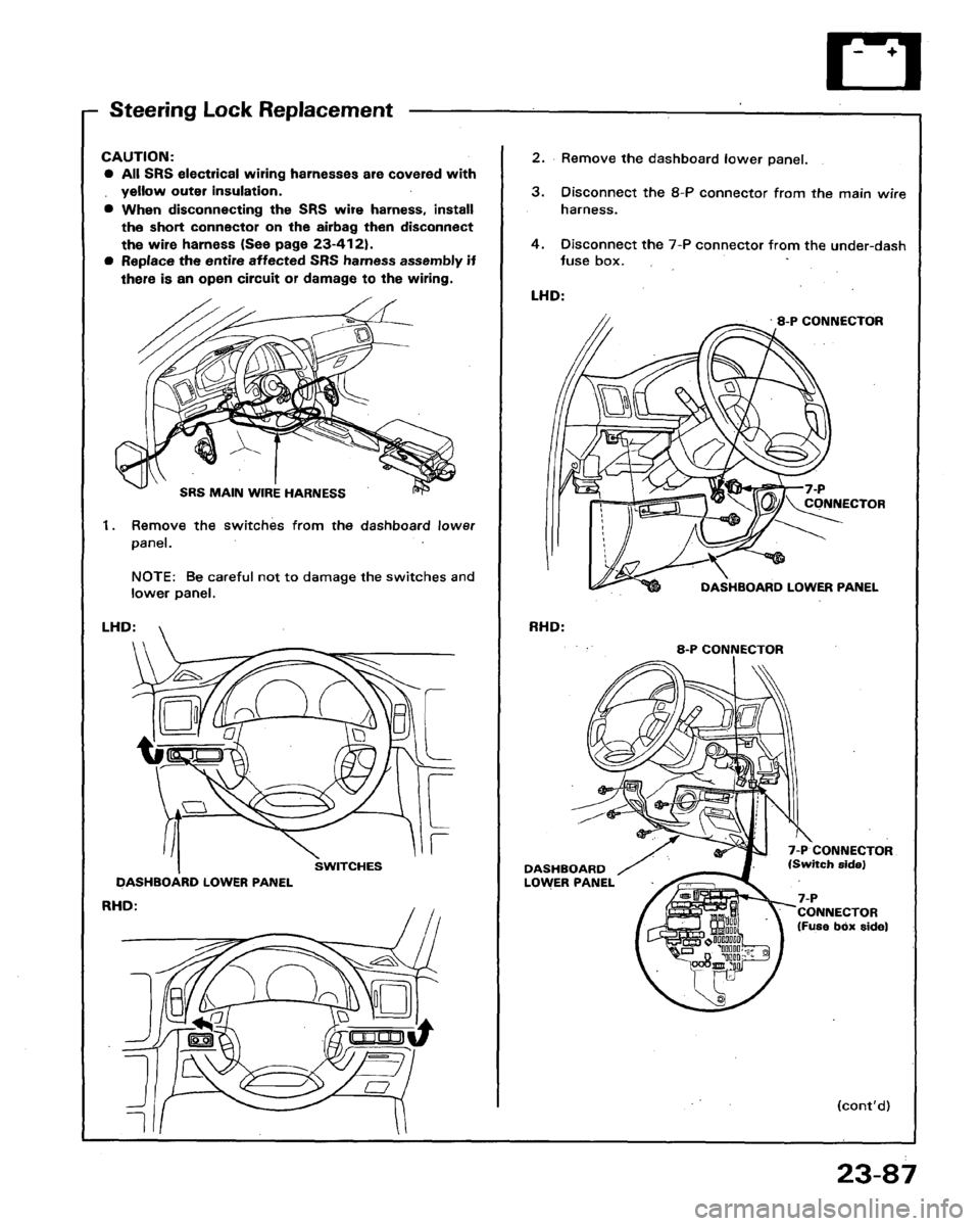 HONDA LEGEND 1991 2.G Workshop Manual 