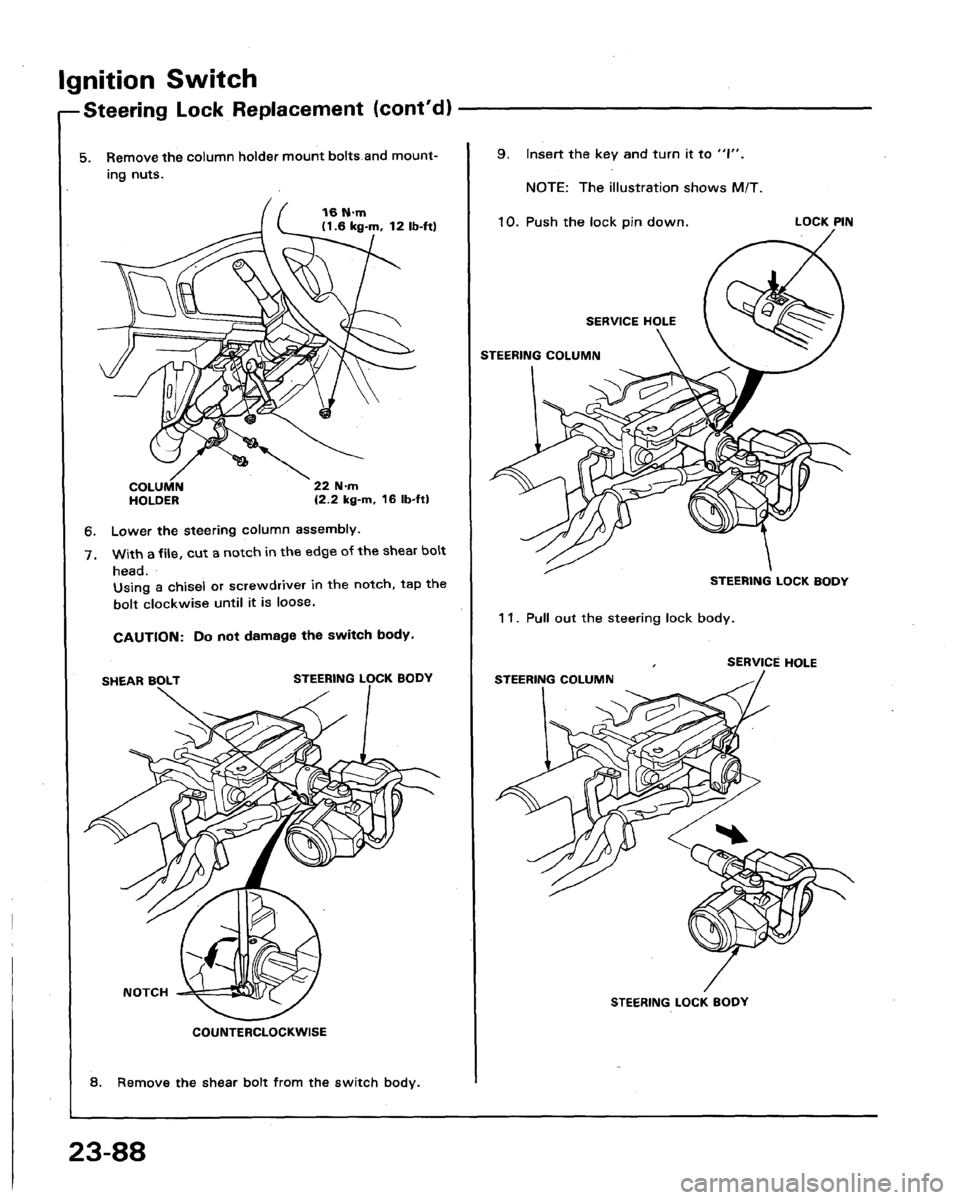 HONDA LEGEND 1991 2.G Workshop Manual 