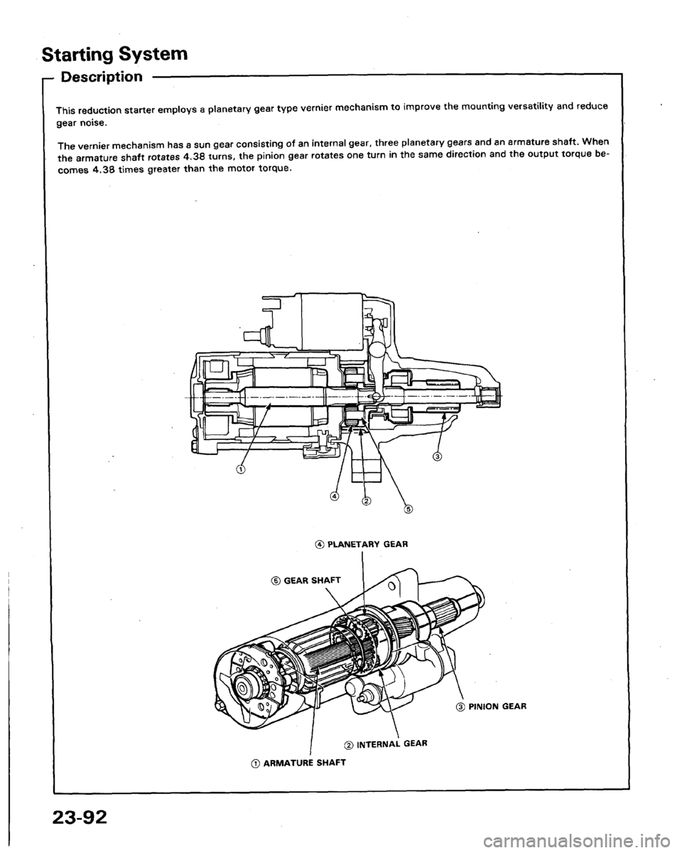 HONDA LEGEND 1991 2.G Workshop Manual 