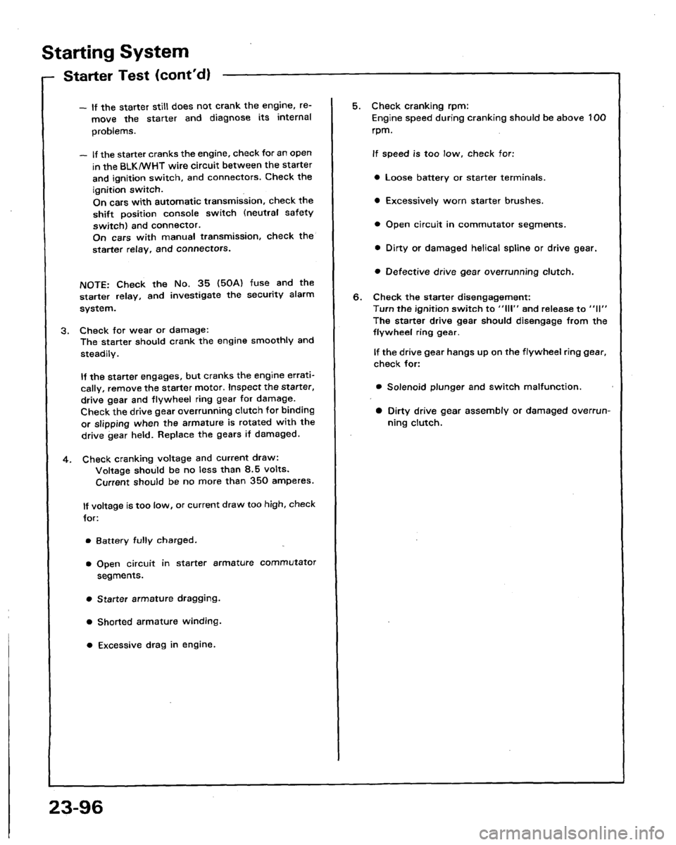 HONDA LEGEND 1991 2.G Workshop Manual 